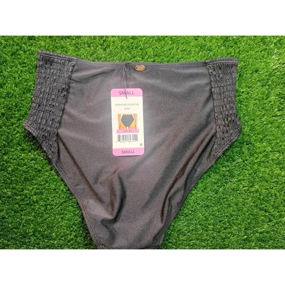 Betsey Johnson Women's Black Bikini Bottoms S NWT